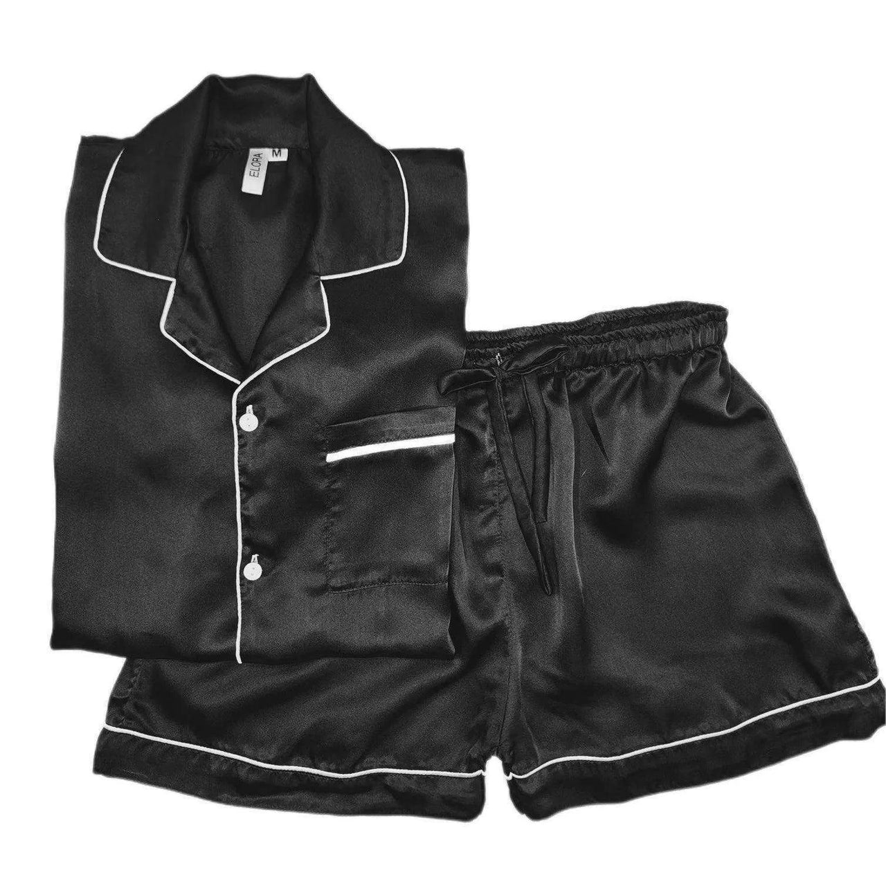 Black Silk Shorts - ELORA OFFICIAL