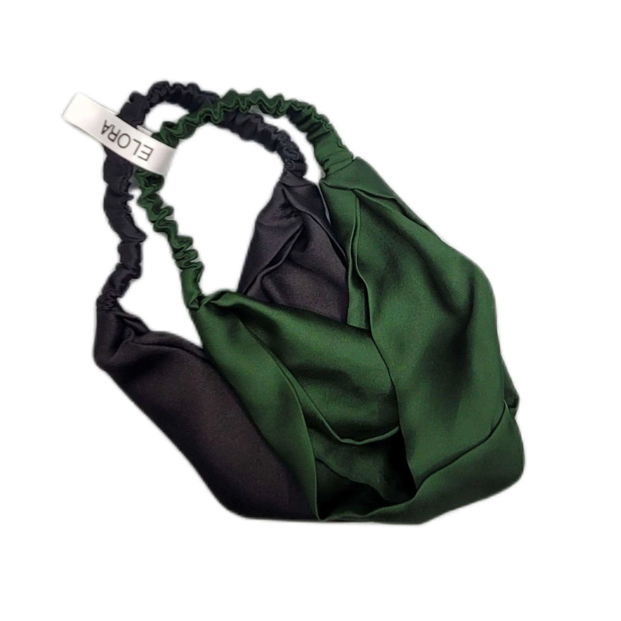 Emerald/Black Silk Headband Set - ELORA OFFICIAL