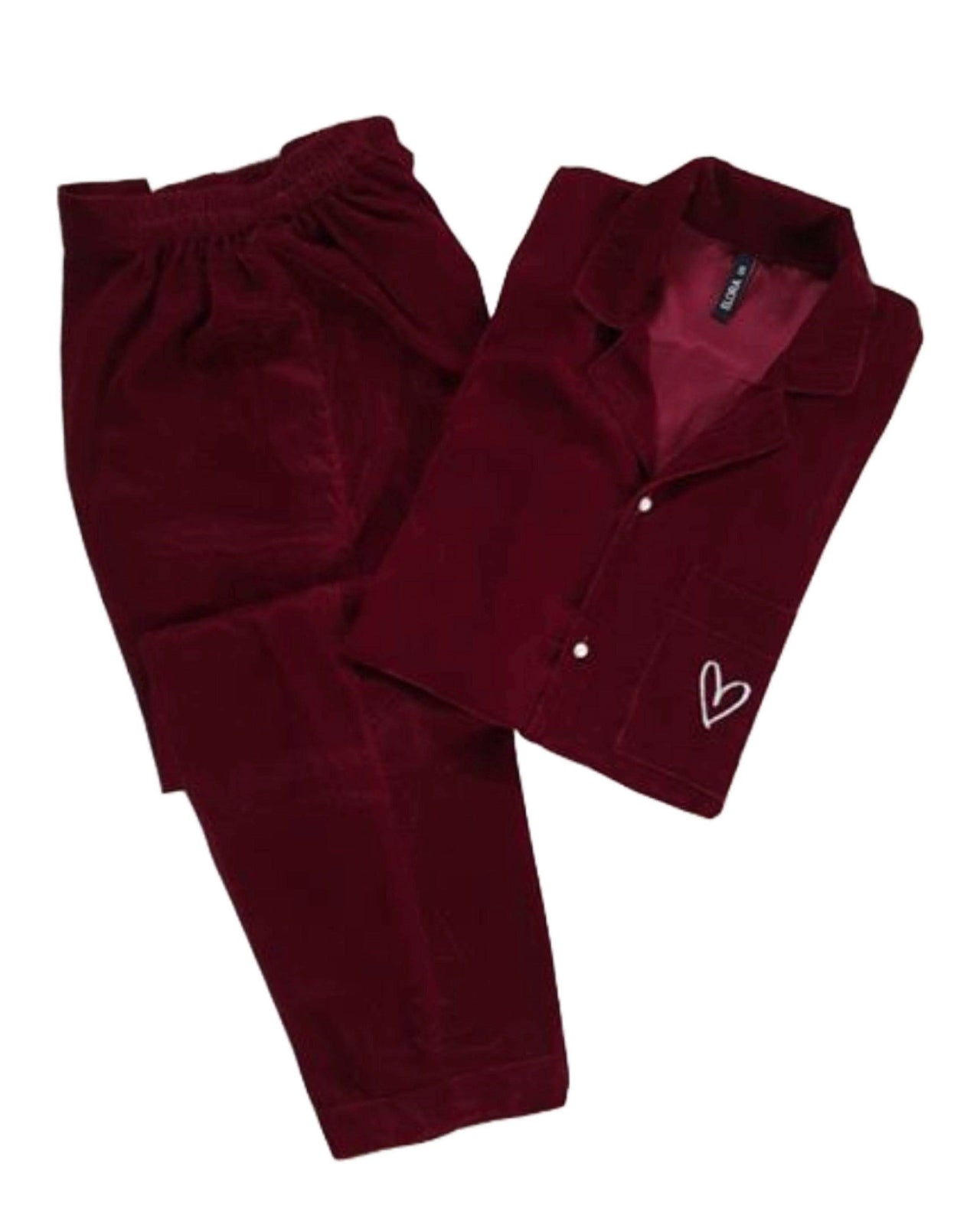 Maroon Velvet Solid - ELORA OFFICIAL