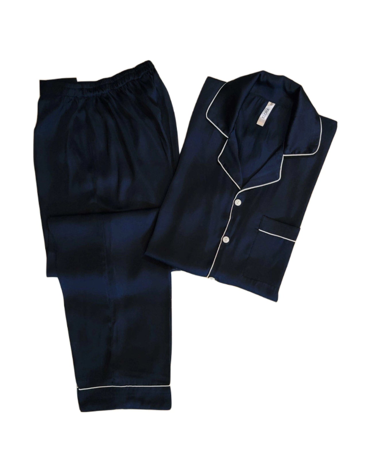 Men’s Plain Navy Silk - ELORA OFFICIAL