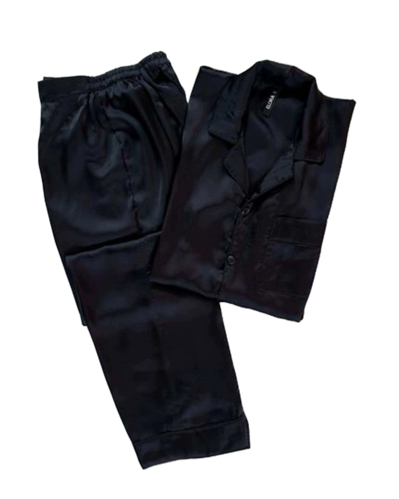 Men’s Solid Black Silk - ELORA OFFICIAL