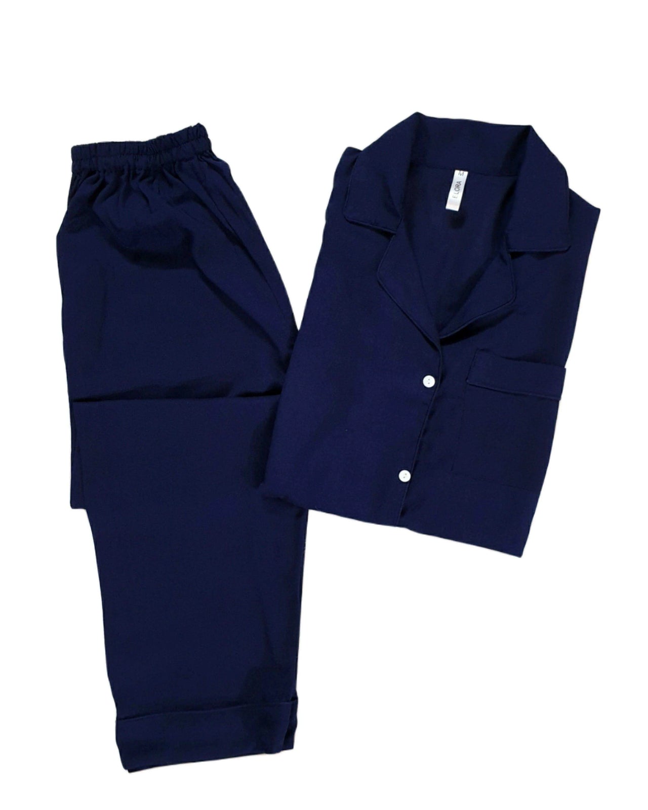 Men’s Solid Navy Linen - ELORA OFFICIAL