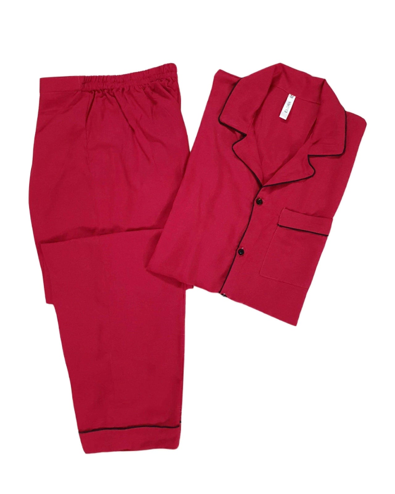 Plain Red Linen - ELORA OFFICIAL