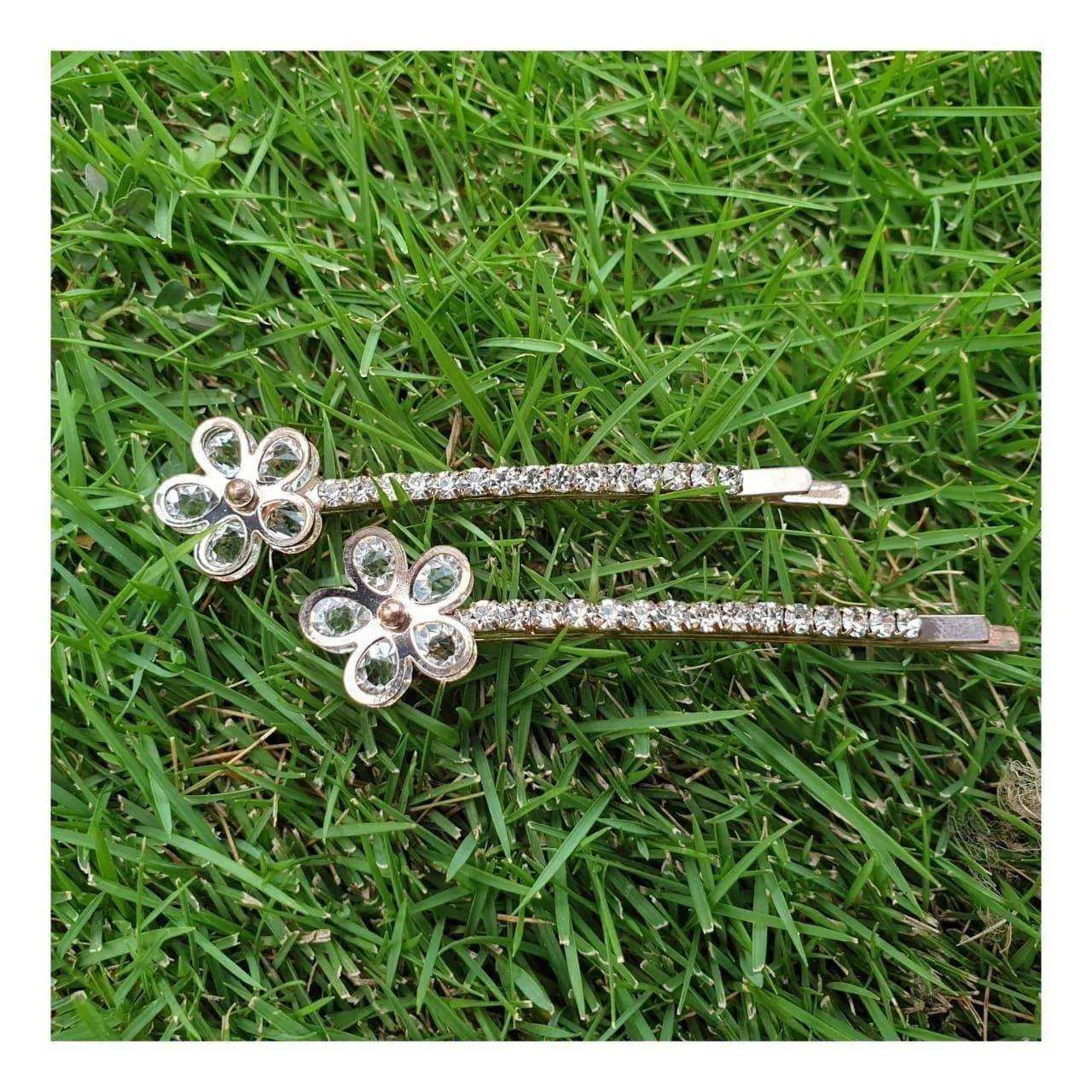 Rhinestone Decorative Bobby Hair Pins Flower - ELORA OFFICIAL