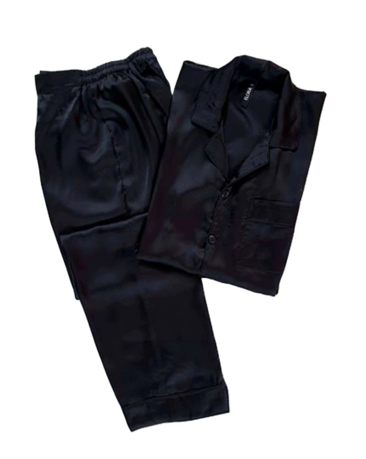 Solid Black Silk - ELORA OFFICIAL